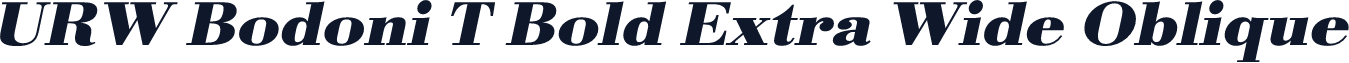 URW Bodoni T Bold Extra Wide Oblique