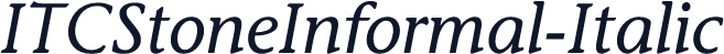 ITCStoneInformal-Italic