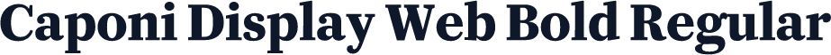 Caponi Display Web Bold Regular