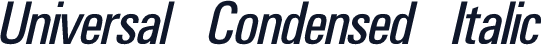 Universal Condensed Italic