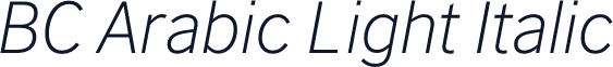 BC Arabic Light Italic
