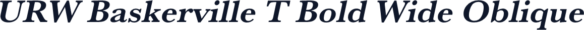 URW Baskerville T Bold Wide Oblique