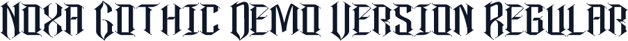 Noxa Gothic Demo Version Regular