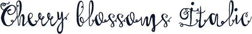Cherry blossoms Italic
