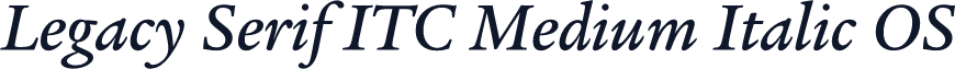 Legacy Serif ITC Medium Italic OS