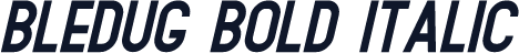 Bledug Bold Italic