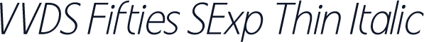 VVDS Fifties SExp Thin Italic