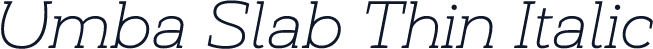 Umba Slab Thin Italic