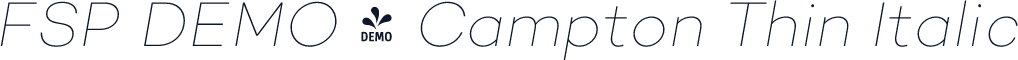 FSP DEMO - Campton Thin Italic
