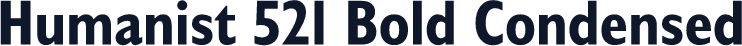 Humanist 521 Bold Condensed