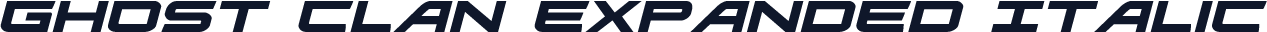 Ghost Clan Expanded Italic