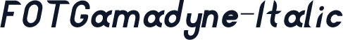 FOTGamadyne-Italic