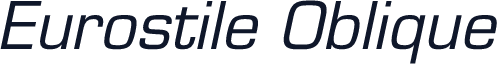 Eurostile Oblique