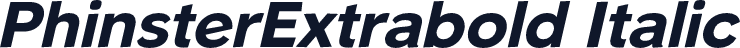 PhinsterExtrabold Italic