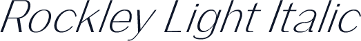 Rockley Light Italic