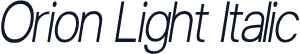 Orion Light Italic