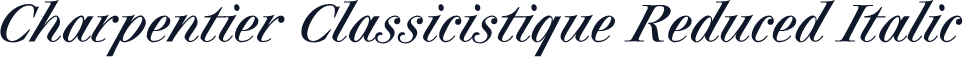 Charpentier Classicistique Reduced Italic