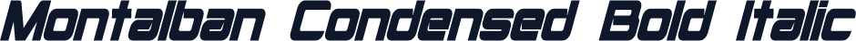 Montalban Condensed Bold Italic