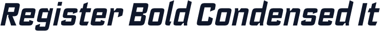Register Bold Condensed It