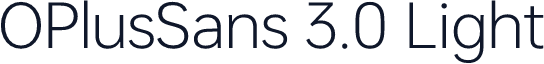 OPlusSans 3.0 Light