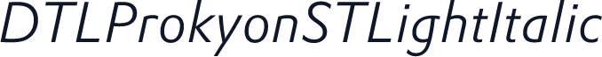 DTLProkyonSTLightItalic