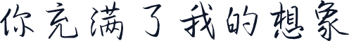 你充满了我的想象