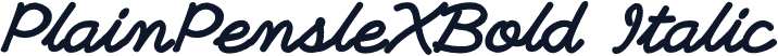 PlainPensleXBold Italic