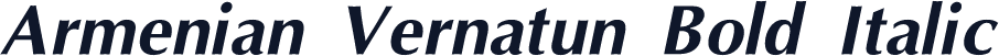 Armenian Vernatun Bold Italic