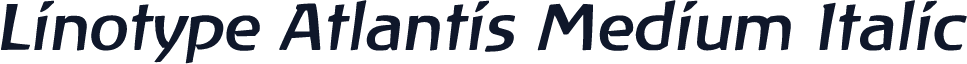 Linotype Atlantis Medium Italic