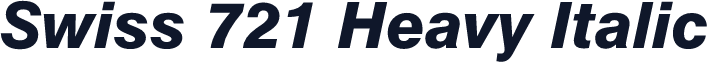 Swiss 721 Heavy Italic