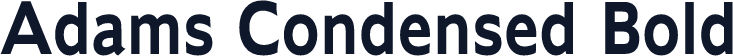Adams Condensed Bold