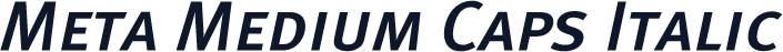 Meta Medium Caps Italic