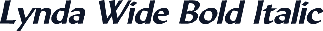 Lynda Wide Bold Italic