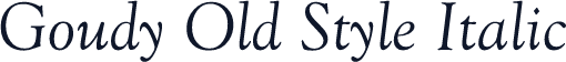 Goudy Old Style Italic