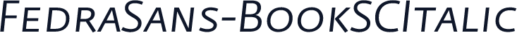 FedraSans-BookSCItalic