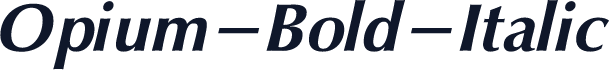 Opium-Bold-Italic