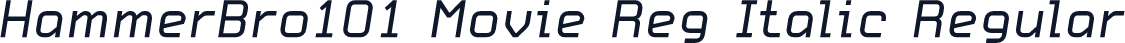 HammerBro101 Movie Reg Italic Regular