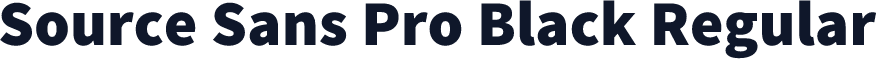 Source Sans Pro Black Regular