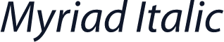 Myriad Italic