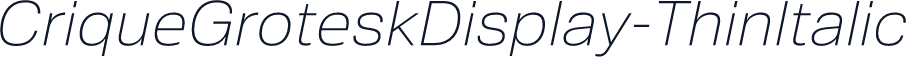 CriqueGroteskDisplay-ThinItalic
