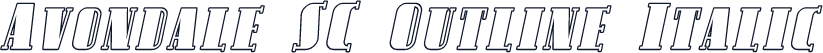 Avondale SC Outline Italic