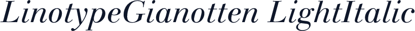 LinotypeGianotten LightItalic