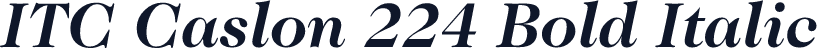 ITC Caslon 224 Bold Italic
