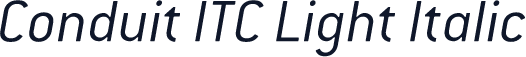 Conduit ITC Light Italic