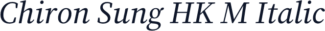 Chiron Sung HK M Italic