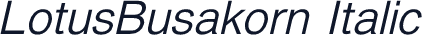 LotusBusakorn Italic
