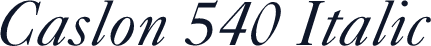 Caslon 540 Italic