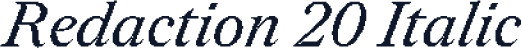 Redaction 20 Italic