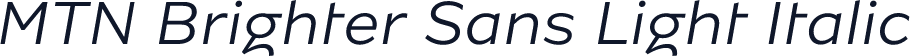 MTN Brighter Sans Light Italic