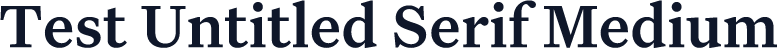 Test Untitled Serif Medium